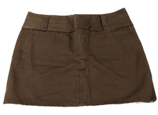 Women  s Y2K Old Navy Brown Cotton Cargo Mini Skirt Size 1