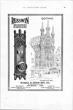 1915 Print Ad * Russwin Builders Hardware Russell & Erwin MFG New Britain CT