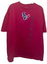 RARE✨NFL Team Apparel Houston Texans Graphic Logo Red T Shirt Size XL✨Vintage