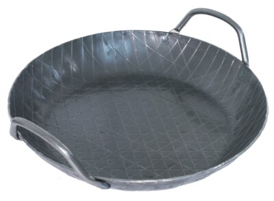 Brat- und Servier-Eisenpfanne, tiefe Form, schwere Qualität, Ø 28 cm