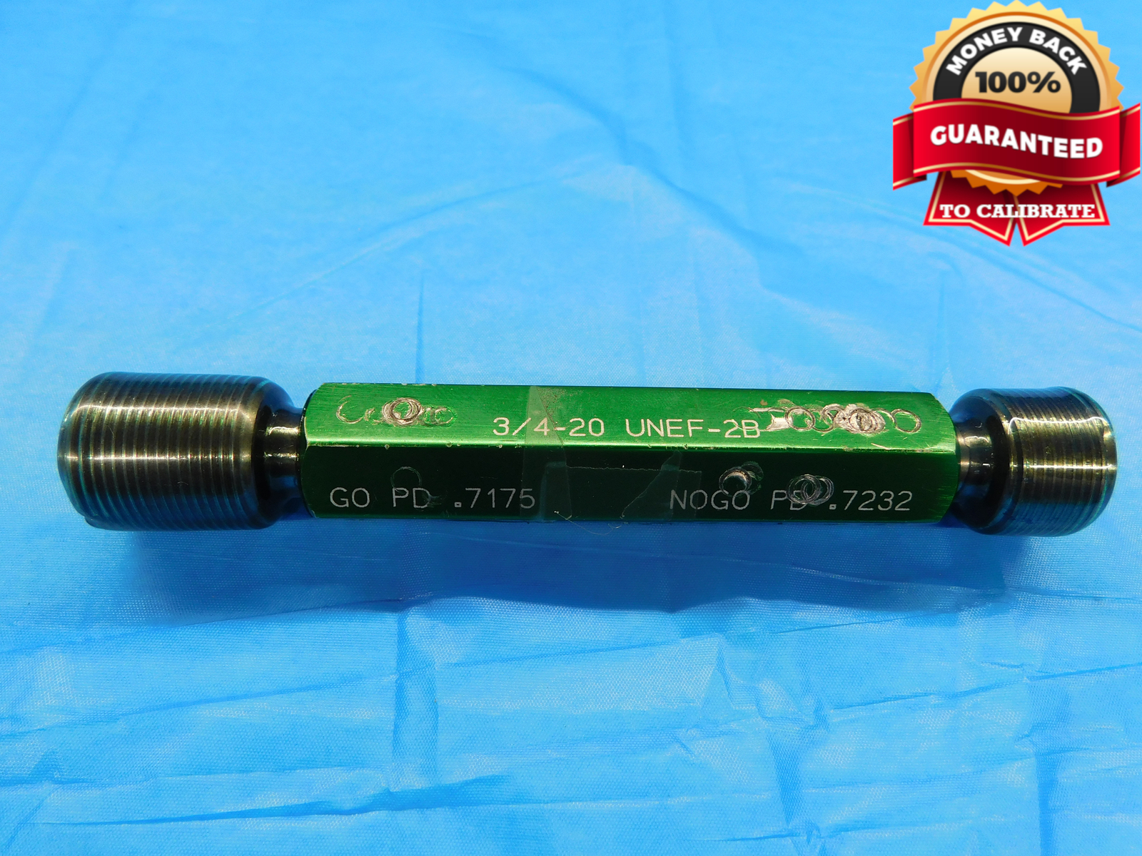 3 4 20 UNEF 2B THREAD PLUG GAGE 75 750 7500 GO NO GO P D S 7175 3-4-20-unef-2b-thread-plug-gage-75-750-7500-go-no-go-p-d-s-7175