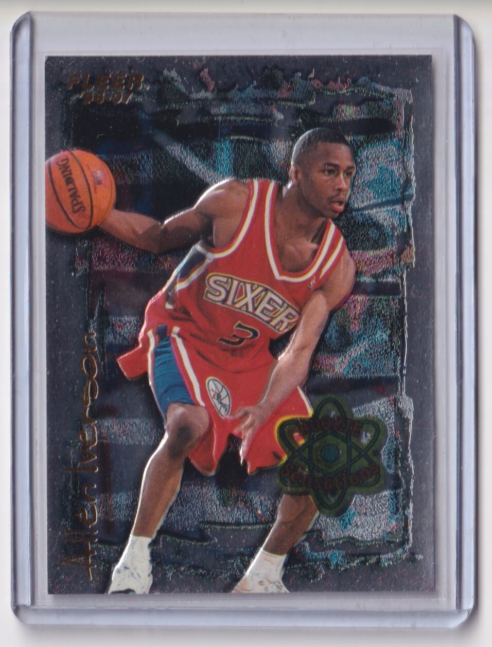 1996-97 Fleer Rookie Sensations Allen Iverson #7 RC HOF