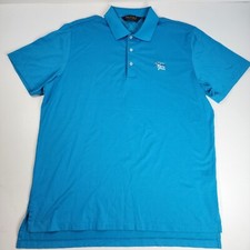 Ralph Lauren Men's Polo Shirt XL Performance Blue Short Sleeve Golf Pima Cotton