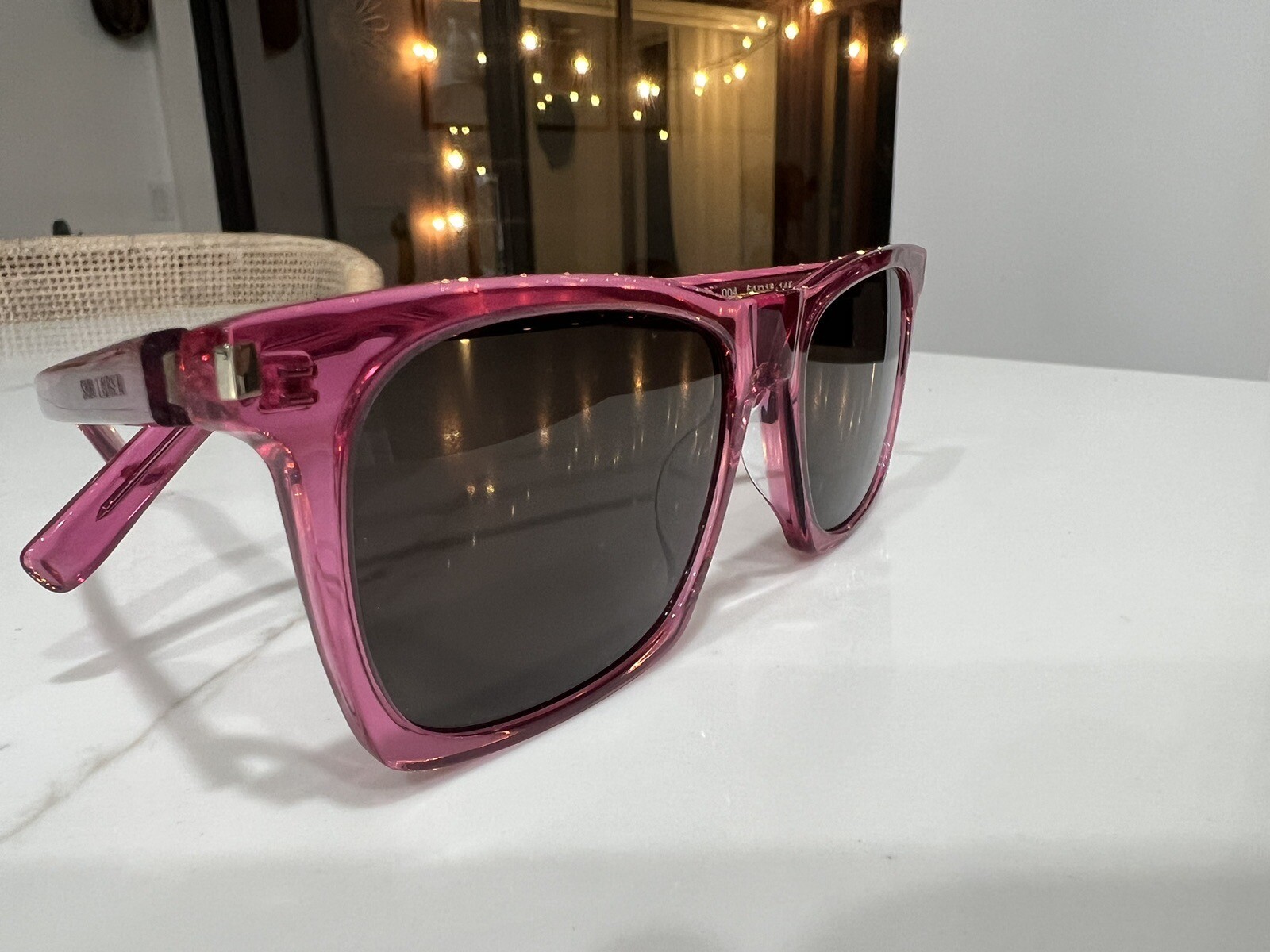SAINT LAURENT SL 559 004 Occhiali da sole unisex rosa acetato quadrato 54 mm