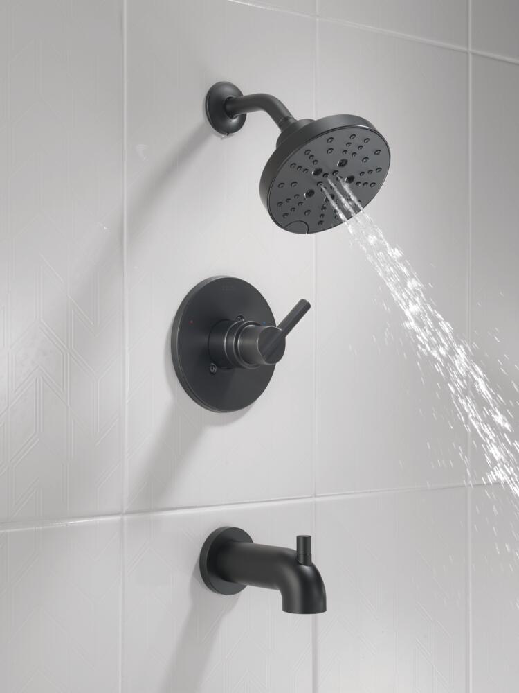 Delta NicoliH2Okinetic Tub & Shower Matte Black-Certified Refurbished