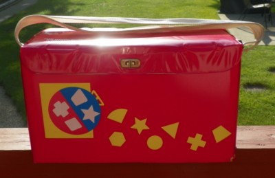 Vintage Tupperware Tupper Toys - Carry Case / Storage - Large Bag - Red
