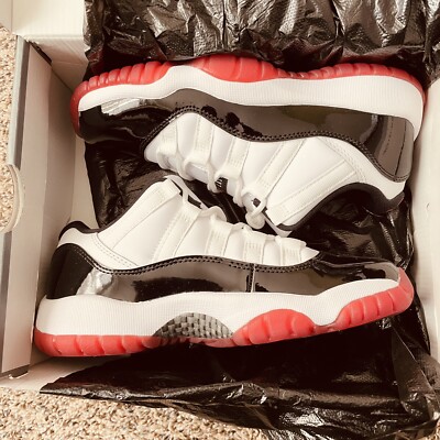 Nike Air Jordan 11 Retro Low Concord Bred Patent Leather 528896-160 Size 4Y