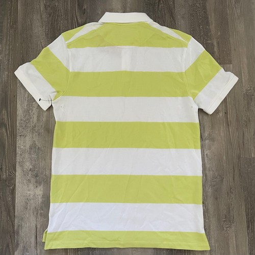 Nike Men’s Sz M Dry Fit Golf Polo Slim Fit Lime Green White BV0379-352 - Picture 2 of 7