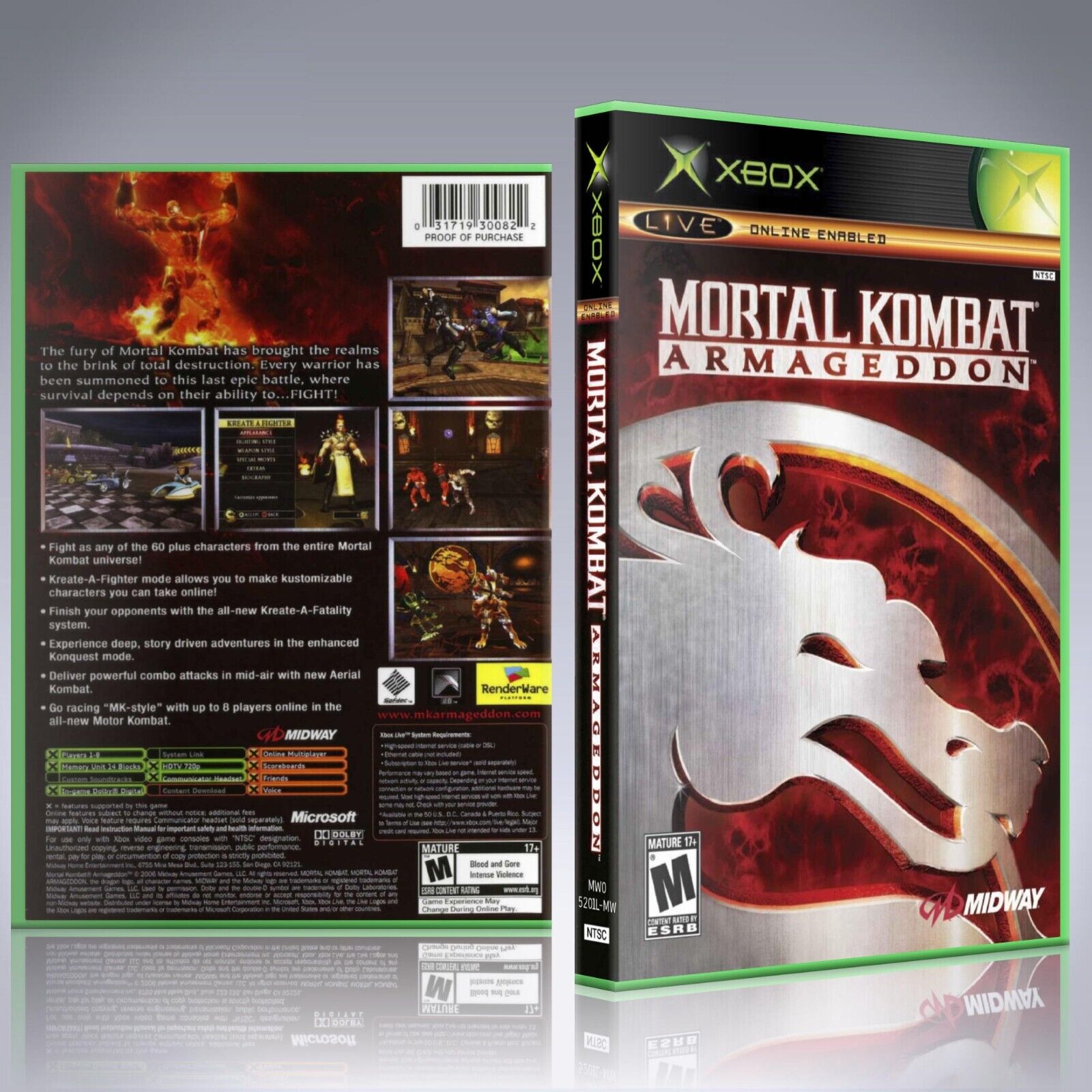 Mortal Kombat Armageddon Xbox AD - (See Pics) 31719300822