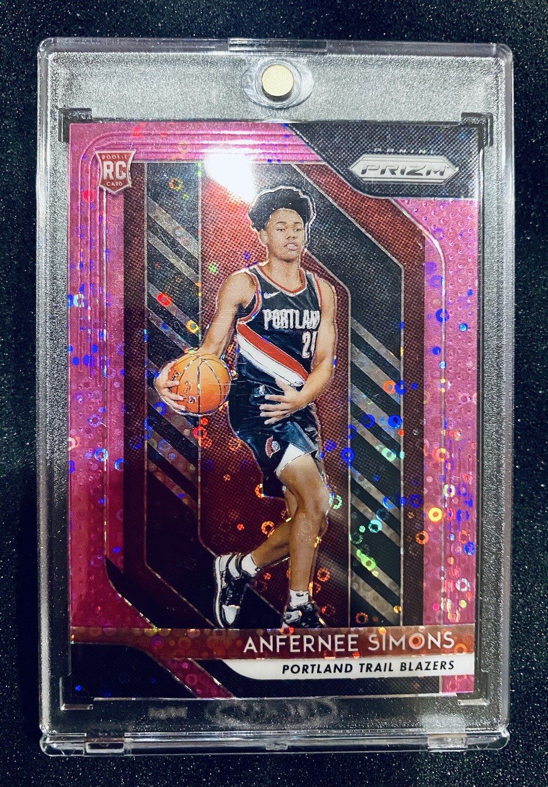 ANFERNEE SIMONS Blazers 2018-19 NBA PRIZM FASTBREAK PINK DISCO ROOKIE /50 SSP