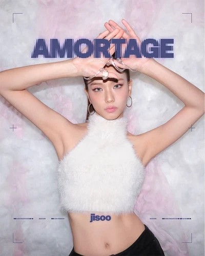 BLACKPINK JISOO AMORTAGE Mini Album VINYL Ver/LP+Sticker+Photo Book+Poster+GIFT