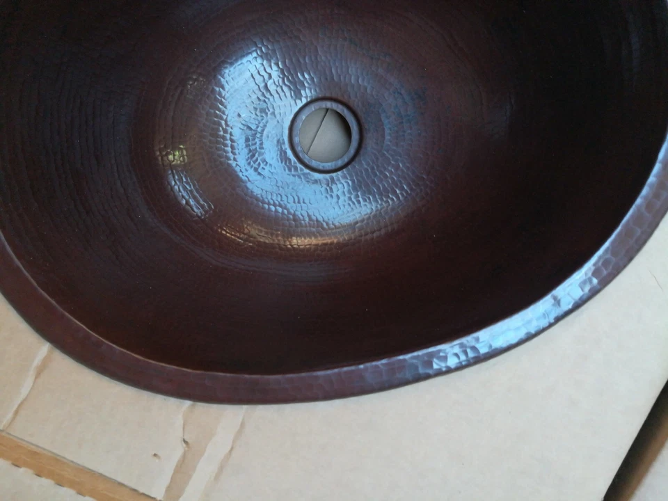 Native Trails CPS248 Cameo Oval Hand Hammered Copper Bathroom Sink  - Image 2 of 4