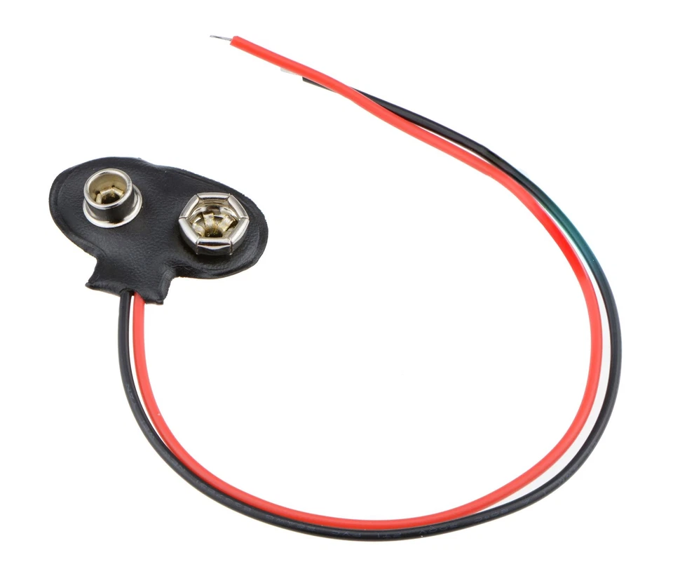 SWITCH ELECTRONICS 10 x PP3 9V Battery Leather T Connector Tinned Wire Leads 150mm