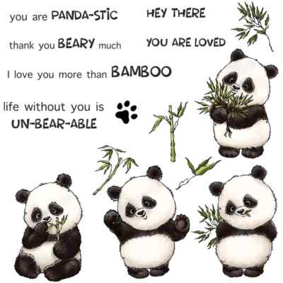 Baby Panda Life Without You Is Un-Bear-Able Metal Cutting Dies Clear Stamps