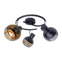 Deckenleuchte Deckenlampe Rondell Wohnzimmerlampe Metall Schwarz D 48 Cm