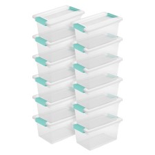 Sterilite Plastic Medium Clip Storage Box Con...