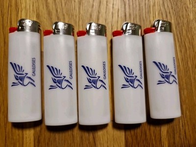 5 x Gauloises Feuerzeuge weiss Bic  - Neu 
