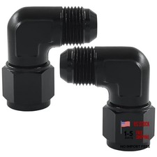 Murtenze 2 Pack Swivel Fitting Adapter Female to Male Flare 90 Degree 8AN