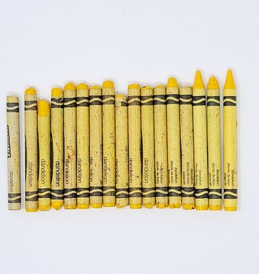 LOT: 17 RETIRED Crayola DANDELION Crayons Yellow Replacement Collector Crafts