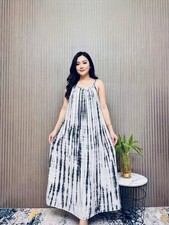 0043 /  Plus Size Dark Grey and White Tie Dye Dress,  Tie Dye Top