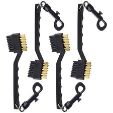 Long Handle Golf Club Cleaning Brush 4 Pack, Dual-Sided Nylon Bristles