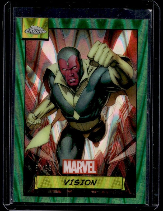 2024 Topps Chrome Marvel Vision Green Gamma Ray Wave Refractor #/99