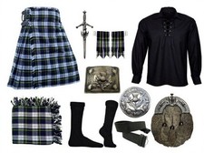 Scottish Tartan kilt Outfit Traditional 10 Pieces kilt set Wedding Outfit