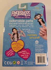 Fingerlings FINN Baby Monkey w Bonus Stand New By WowWee