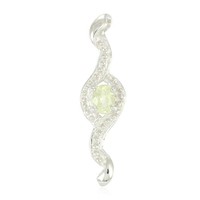 Cavill Turmalin AnhäNger 0,18Ct Sterling Silber Platin Spirale Damen