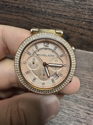 Michael Kors Parker Watch Womens Rose Gold Tone Tortoise MK-5538