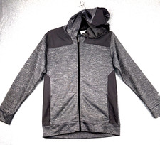 Champion C9 Duo Dry Boys L 12-14 Grey Heather Full Zip Athletic Hoodie Jacket