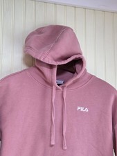 FILA Hoodie Womens XS Pink Pullover Drawstring Kangaroo Pocket Embroidered Logo
