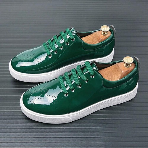 Spring/Autumn patent Leather Casual Shoes Lace up Fashion Shoes - Picture 8 of 26