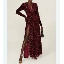 Bronx & Banco Velvet BurnoutRomantic Maxi Dress XXL