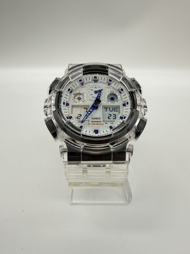 Custom Casio G-Shock GA-100A “Moonlight” Clear Resin Analog Digital Watch