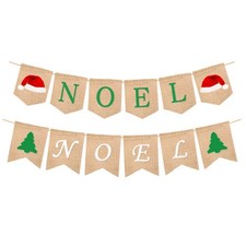 Fabric Christmas Banners Wishes Signs for Party Decoration