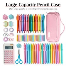 APLI 16300RO. Estuche Escolar Portatodo De Silicona Color Rosa Flúor