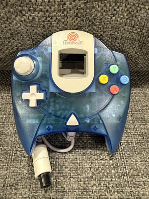 SEGA Dreamcast Controller Ocean Clear Blue HKT-7700 OEM - Tested & Working