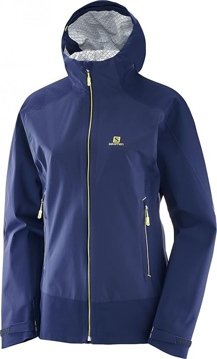 Salomon Giacca Donna Hardshell Nebula Giacca Antipioggia 2.5L JKT Giacca Outdoor Blu XL
