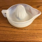 Vintage SUNKIST White Milk Depression Glass Juicer.