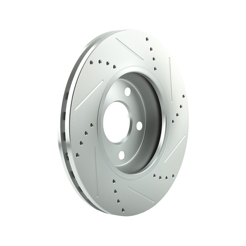 Front Drilled Brake Rotors&Ceramic Pads Set for Pontiac G5/G6 Saturn Aura P-1160 - Picture 6 of 12