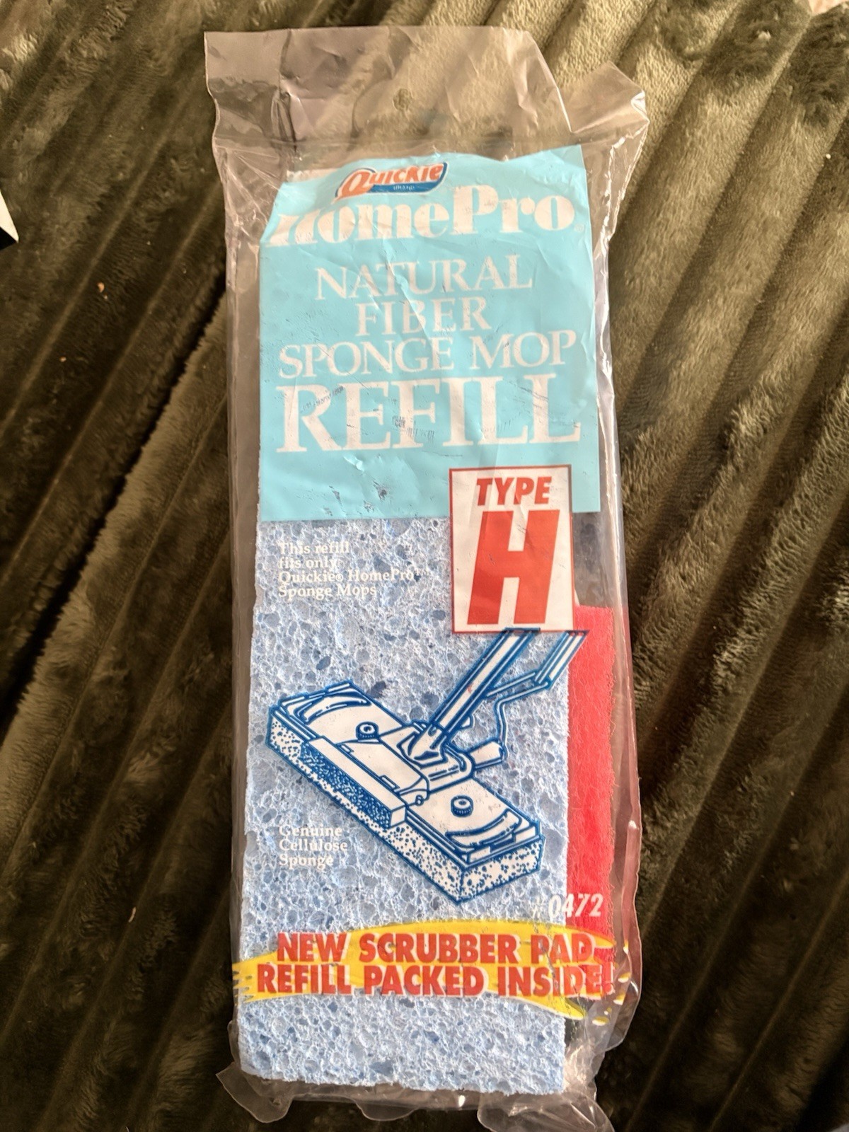Quickie Clean Squeeze Type H Sponge Mop Refill Head  #0472 R