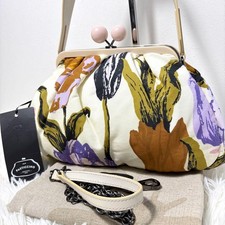 Borsa Weekend Max Mara Pasticcino Floreale Tote Bag Tela Viola Donna Usata Autentica