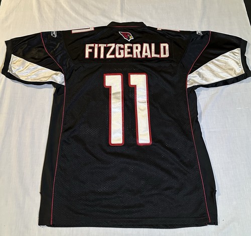 Reebok Larry Fitzgerald Arizona Cardinals Stitched Football Jersey Size 50 Black