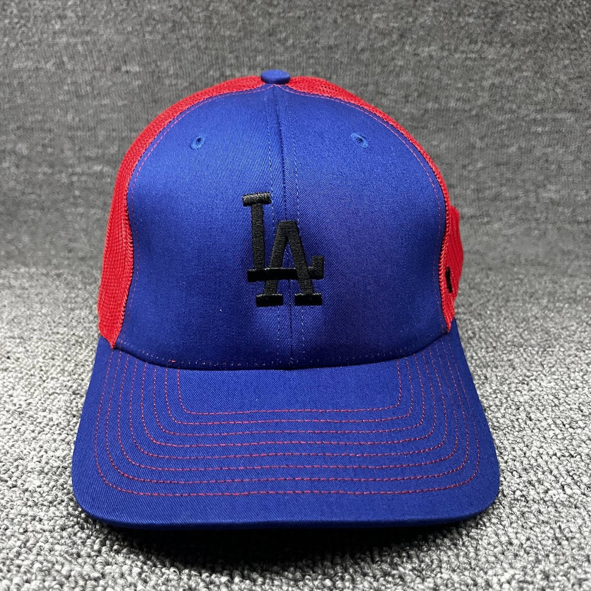 '47 Brand Los Angeles Dodgers Trucker Snapback Hat Blue Red Mesh Cap