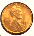 1940-S Lincoln Wheat Cent Penny GEM RED BU From an Original Bank Roll