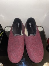 Mahabis Classic Czerwona wełna Unisex Kapcie UK 9.5 