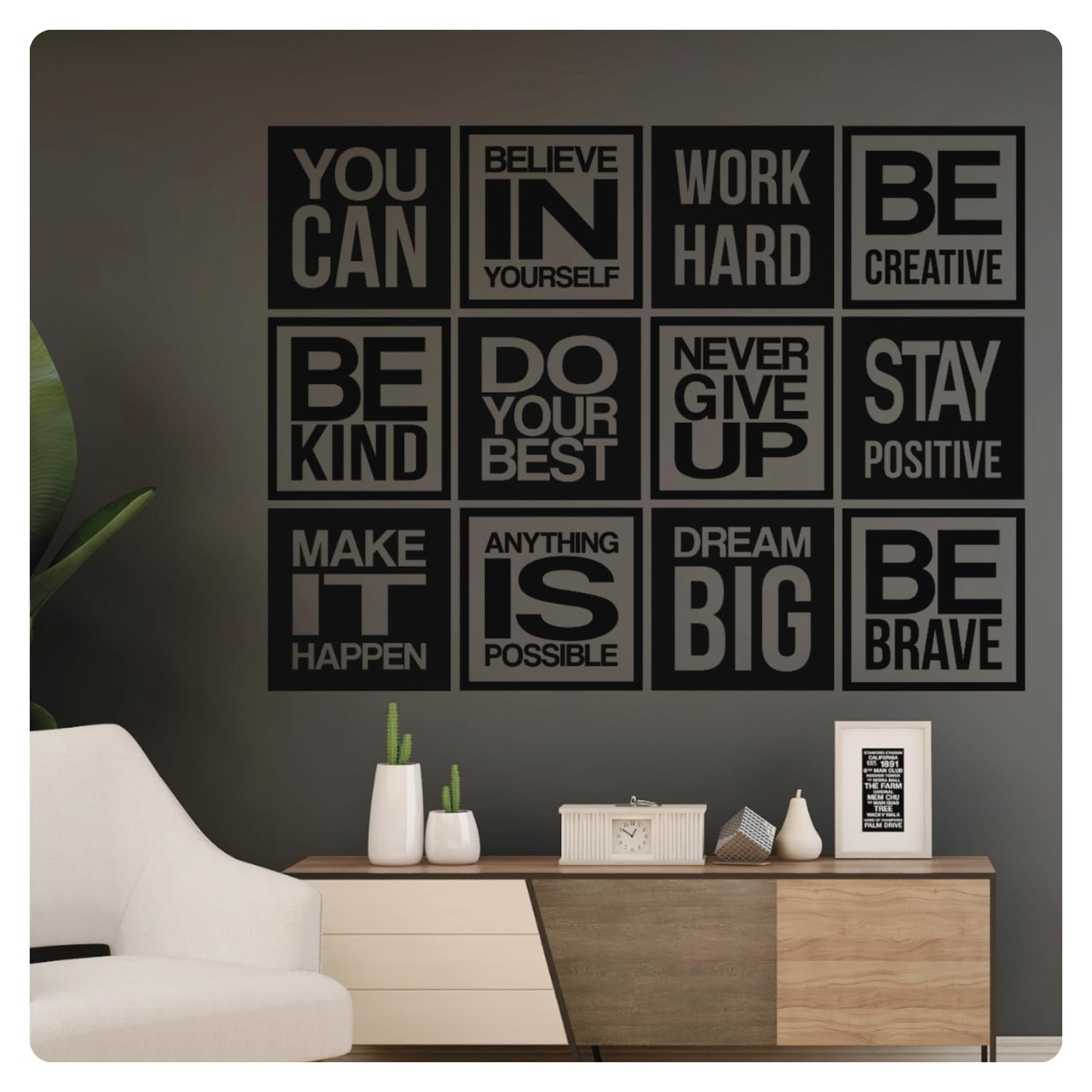 My Vinyl Story Large 12 PC Motivational Wall Decal Positive Inspirational Quo...