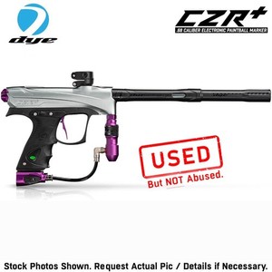 CLEARANCE Used DYE CZR+ Electronic Full Auto Paintball Gun Marker Grey Purple