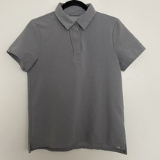 Women s FIGS Nala Short Sleeve Polo Scrub Top Dark Space Grey 2158 Size XXS